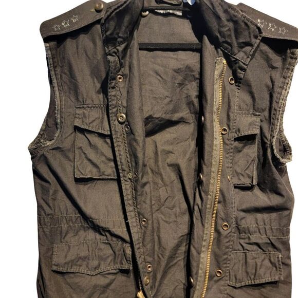 *RARE Vintage* FITIGUES SURPLUS Sleeveless Jacket Mens/Unisex M Military Grunge - Picture 4 of 16